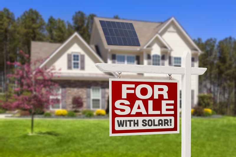 home for sale, solar panels on home